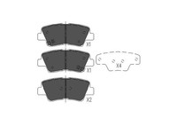Kavo Parts Bremsbelagsatz Scheibenbremse FüR Hyundai I10 BA IA PA Tucson TLE