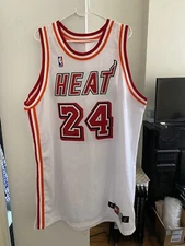 Vintage Jamal Mashburn Miami Heat Nike Pro Cut Game Issued Jersey  52 + 4