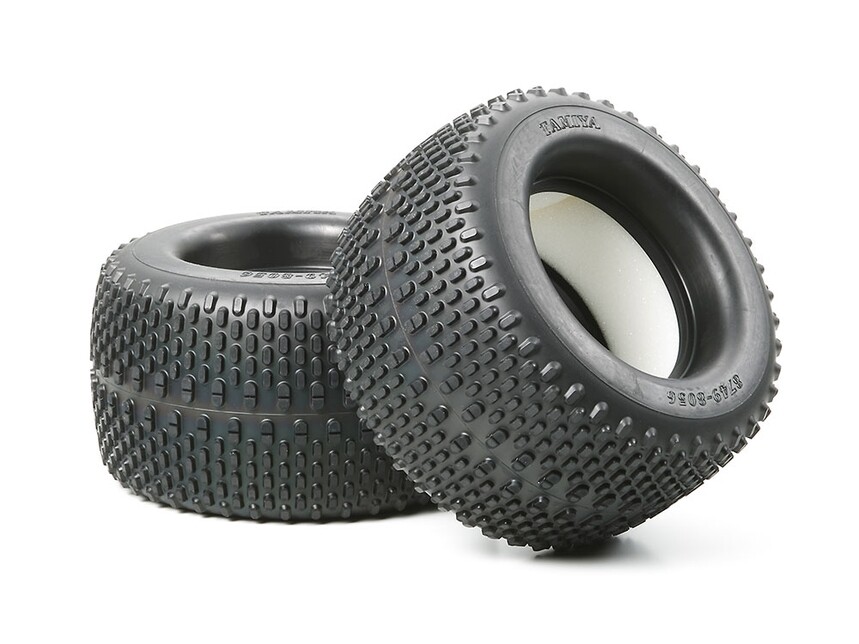 Tamiya 51303 Oval Spike Tire(150/80,2pcs)w/Inner Sponge For 1/8 RC