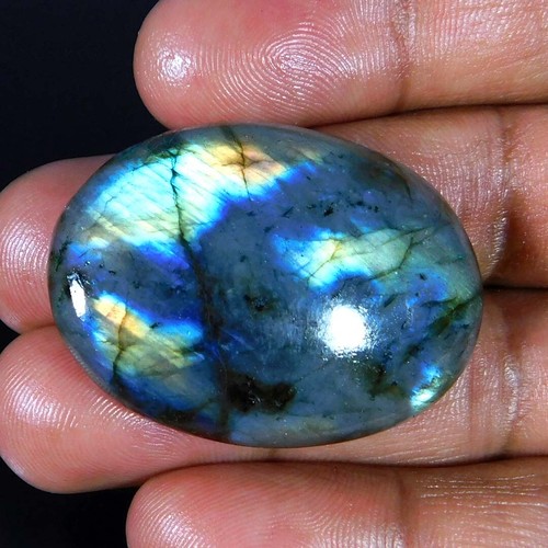 Cabochon Ovale En Topaze Mystique Arc-en-ciel Naturel 12.60 Carats - Pierre Fine Pour Bijouterie