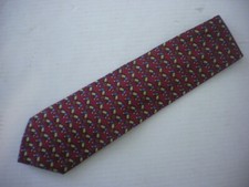 New Brooks Brothers Makers Red Race Horse Pattern Tie100 Silk Made in USA
