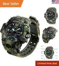 Camouflage Men's Analog-Digital Watch - 164FT Waterproof Tactical Style