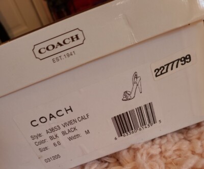 coach a3653 vivien calf pump in black size 6M US W | eBay