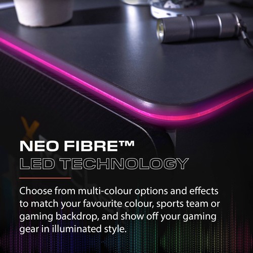 X ROCKER Carbon-Tek RGB Bedside Table Drawer with Wireless Charging - BLUE - Picture 3 of 9
