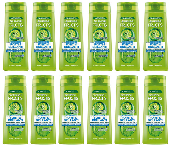 12Er-Pack Garnier Fructis Shampoo Forti Brillanti,StäRkendes Normales Haar 250Ml-image
