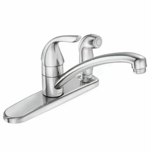 Adler Single-Handle Low Arc Standard Kitchen Faucet with Sid