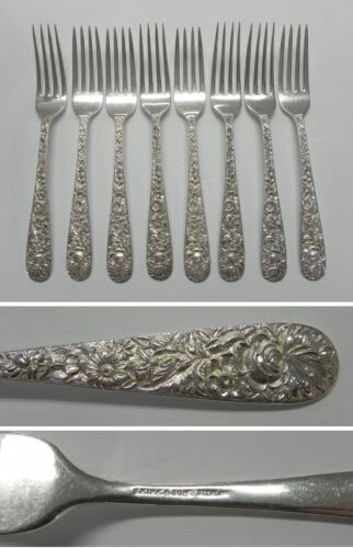 Vintage S. Kirk & Son REPOUSSE 1928 Sterling Silver 7-1/4" Lunch Fork, No Mono - 第 1/1 張圖片
