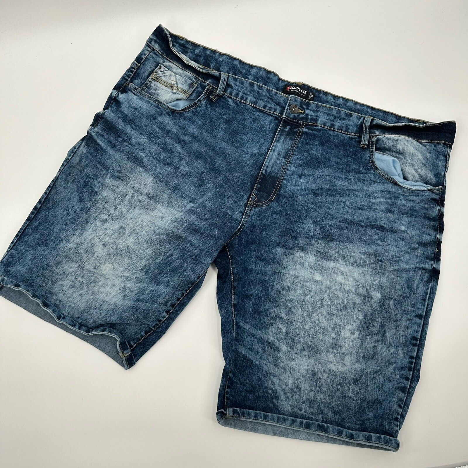 Southpole Men's Blue Denim Jean Acid Wash Skater … - image 1