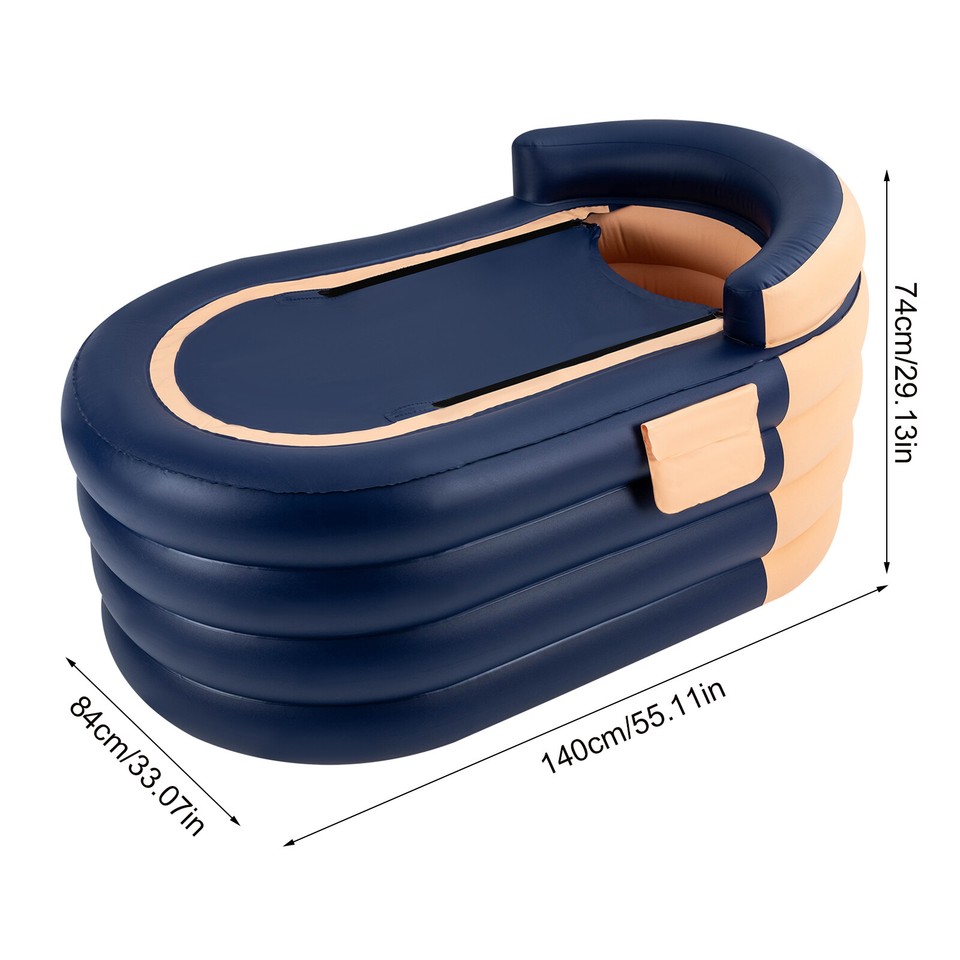 Portable Ice Bath Tub PVC Inflatable Hot Bathtub SPA Massage Athletes