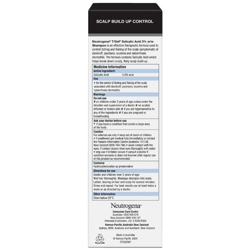 Neutrogena - T/Gel Shampoo Salicylic Acid For Dandruff 200ml | eBay