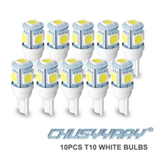10x For Ford F150 F250 White T10 168 194 LED Instrument Panel Dash Lights Bulb