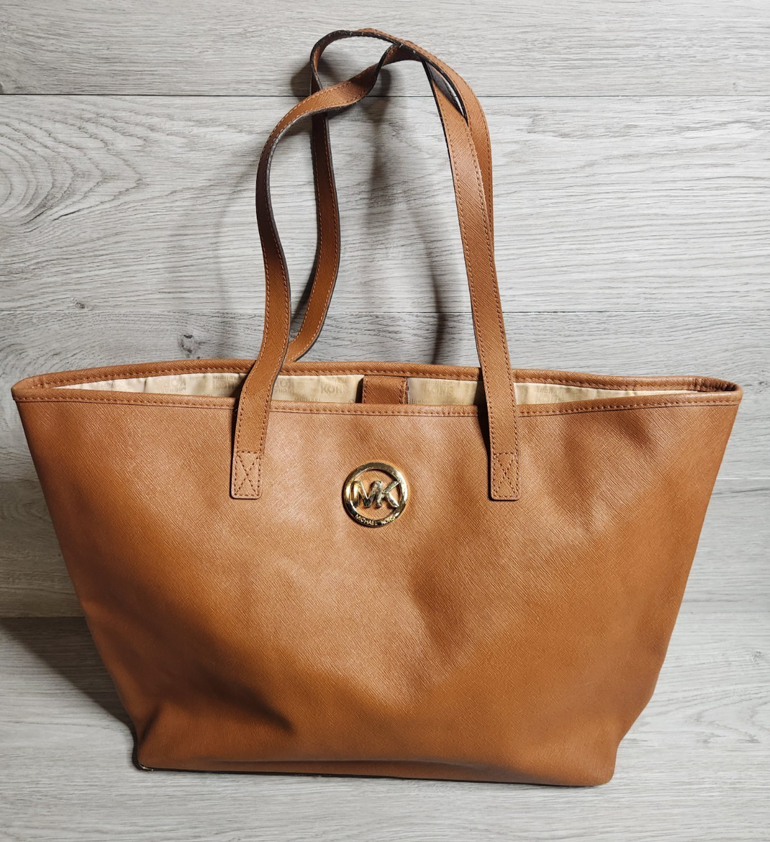 Michael Kors Large Travel Shoulder Tote Bag Tan Brown