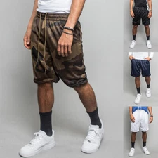 Men's Basic Workout Athletic Gym Jersey Mesh Basketball Shorts  S~5XL   JS01-E1H