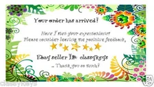 30 eBay Seller Five Star Reminder Cards | Thank You's | Business - Personalized 