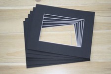 10 x Professional Picture Framing Mat Boards A4 with 7" x 10" Photo Window