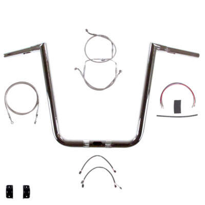 1 1/4'' Chrome 16'' Twin Peaks Handlebar Kit for 2015-2016 Harley Road Glide NoABS