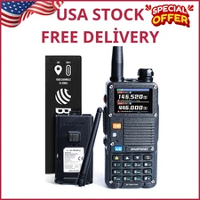 Baofeng BF-F8HP PRO Tri-Band 10W GPS Radio 1000CH USB-C VHF UHF 1.25M