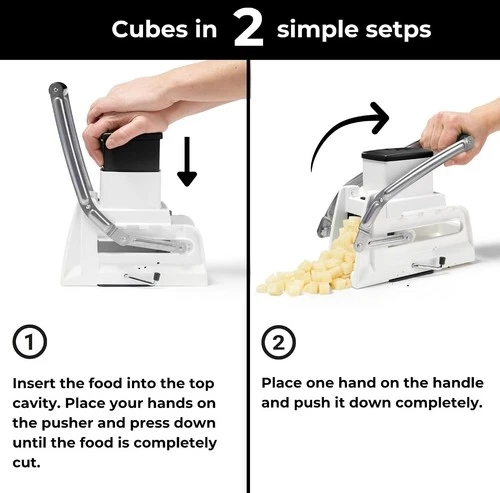 3-in-1 Fry Cutter & Cuber Potato Vegetable Cutter Stainless Steel Blades image 8