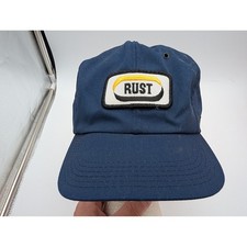 Vintage Caterpillar CAT Rust Patch Navy Blue Snapback Hat Tonkin Baseball Cap