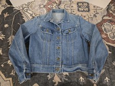 Vintage 70s Lee 101-J Riders Blue Denim Trucker Jacket USA Made Size 38 Small 