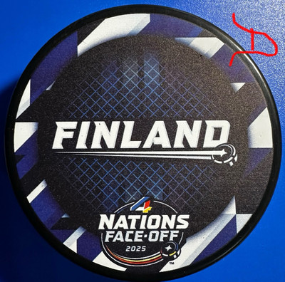 2025 Team Finland 4-Nations Face-Off Tournament Souvenir Puck