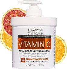 advanced clinicals vitamin c advanced brightening cream 454g
