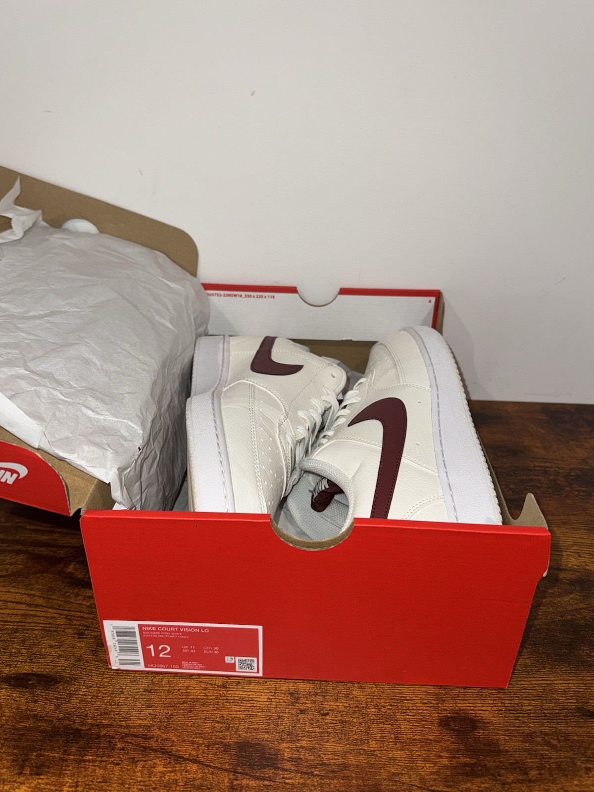 Nike Court Vision Sneakers Basse Uomo 12 Sail Dark Pony Bianco HQ4867 100