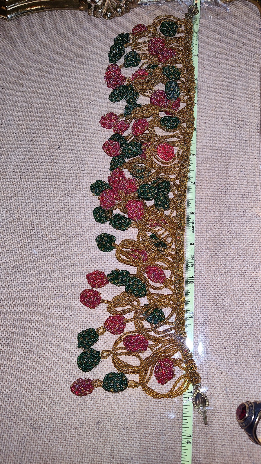 Intricately Hand-beaded Statement Necklace "Sugar… - image 10