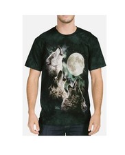 The Mountain Men's Graphic Tee Three Wolf Moon T-shirt Size L