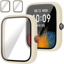 Screen Protector for Amazfit GTS 4 Mini Smartwatch, 2-Pack Hard PC Bumper Full F