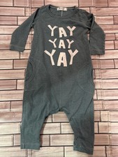Joah Love baby Long Sleeve Outfit 6 Months green blue romper made in USA
