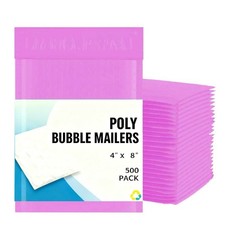 000 4x8 4x7 Color Poly Bubble Envelopes Mailers Padded Bag LIGHT PURPLE 500 PS