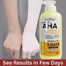 AHA Strong Brightening Body Cream Hydroxy Acid Vitamin C Whitening 500ml USA.