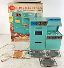 Vintage 1970 Easy Bake Oven Kenner Betty Crocker Model 1500 Turquoise Works