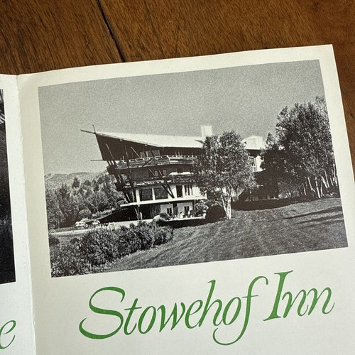 antique vintage travel brochure 1974 Stowe Vermont Vt. Ephemera Brochure Ski - Picture 7 of 9