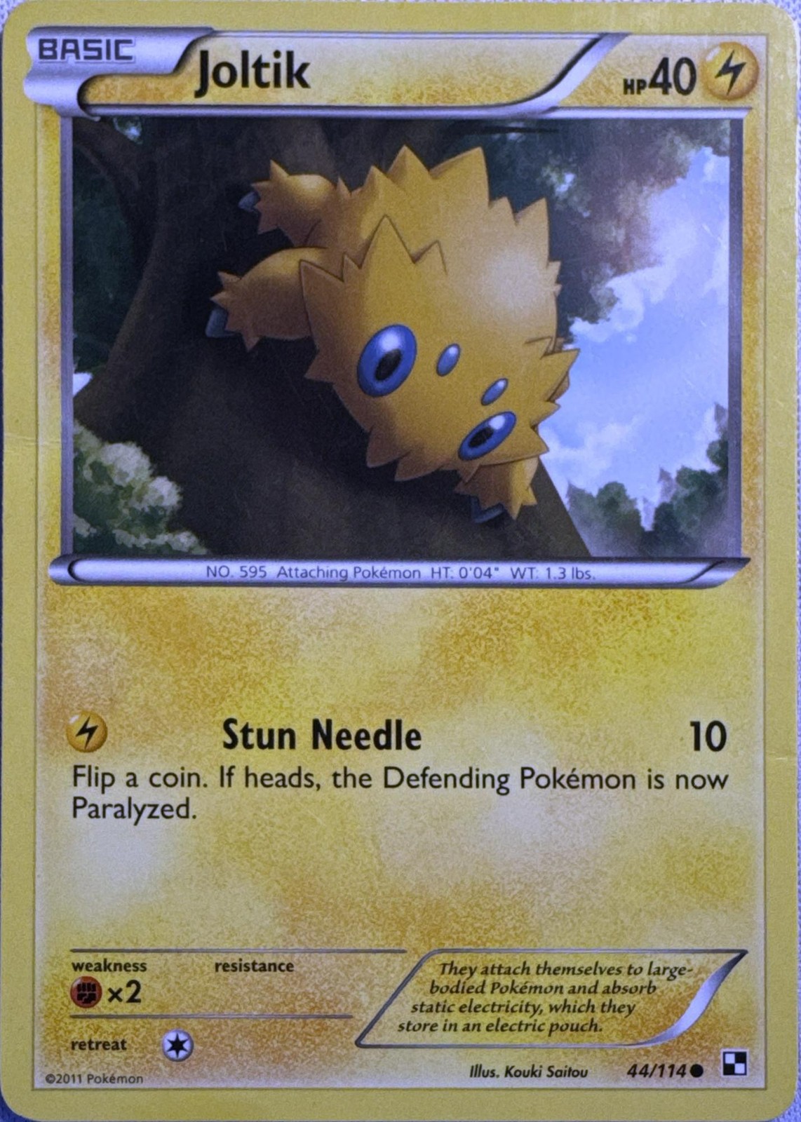 Joltik 44/114 Common Black & White Pokemon Near Mint