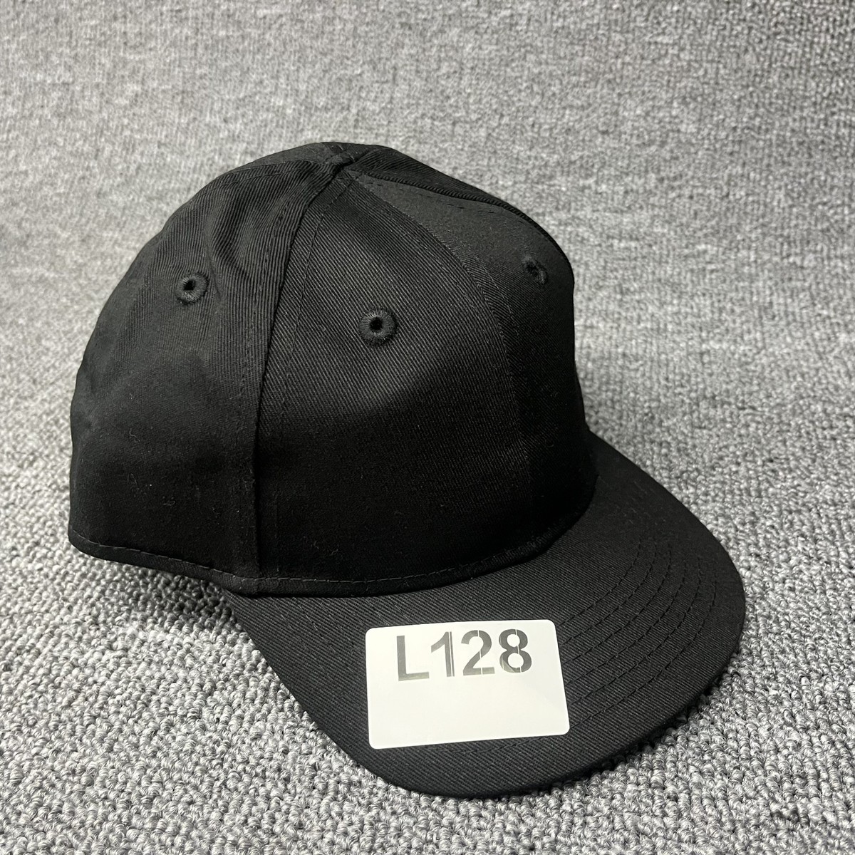 New Era 9FORTY Blank Black Adjustable Strapback Hat Curved Bill Cap