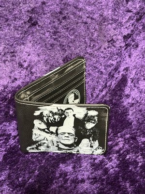 Universal Monsters Men's Bi-Fold Wallet Official Monster Collage