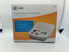 AT T 1739 Digital Answering System W/ Time and Day Stamp White Pre-Owned in Box