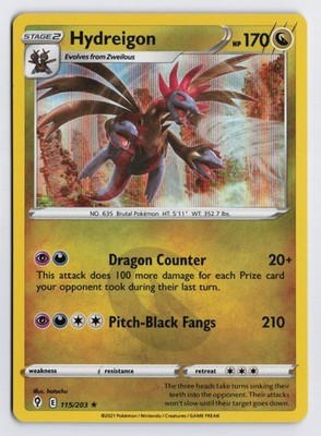 Hydreigon - SWSH07 #115/203 SWSH07: Evolving Skies Holo LP