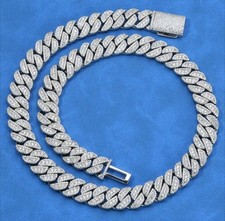 Iced Out VVS Moissanite Cuban Link Chain 14mm 22 Inches