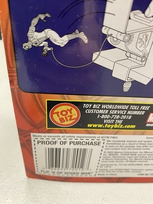 Flip N Zip Spider-Man With Web-Climbing Action!MARVEL Toybiz 2003