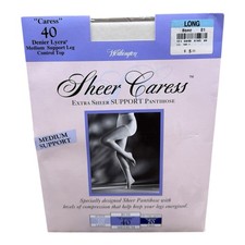 Worthington Sheer Caress Extra Sheer Support Control Top Pantyhose Long Bone