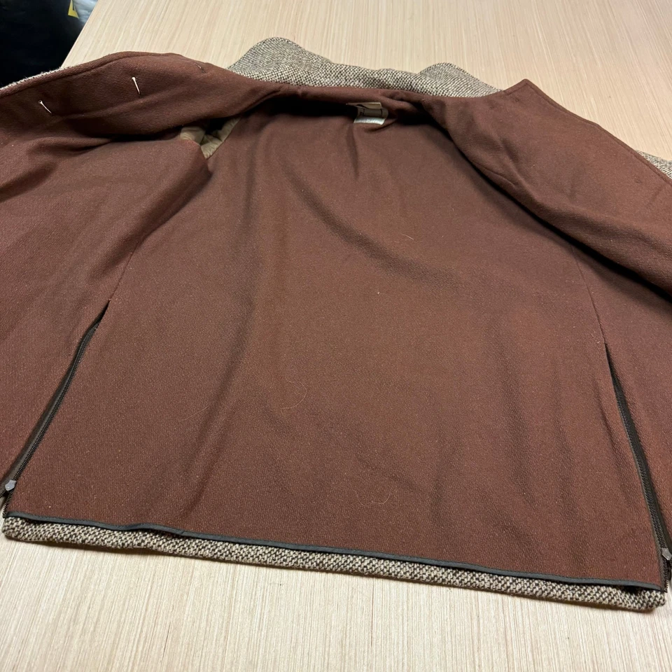 Abrigo Top Abrigo Vintage Años 70 Tweed Hombre Pingüino Moda Grande Western Foto 2 de 4