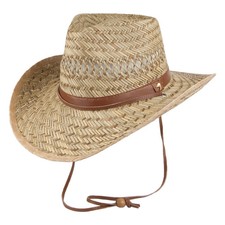Dorfman-Pacific Hats Kangaroo Rush Straw Outback Hat - Natural