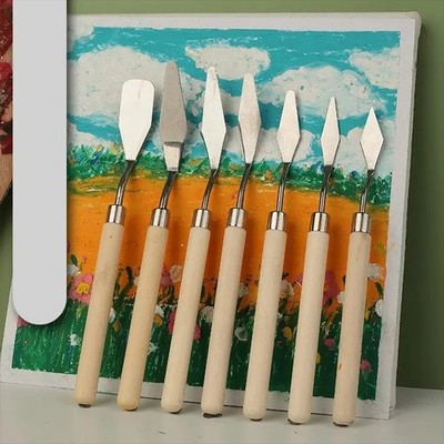 7 Stück Edelstahl Ölgemälde Messer Set Künstler Handwerk Spachtel Palette Messer