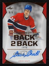 2022-23 Leaf ITG Used Back 2 Bronze 6/6 Steve Shutt Pete Mahovlich Auto HOF 11jd