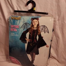 Spirit Halloween Kids' Gothic Devil Costume in size medium In Bag