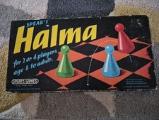 HALMA Board Game Vintage 1972 by Spears Games - 100% Complete