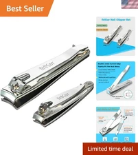 Nail Clipper Set, Stainless Steel Fingernail and Toenail Clipper Cutters with...